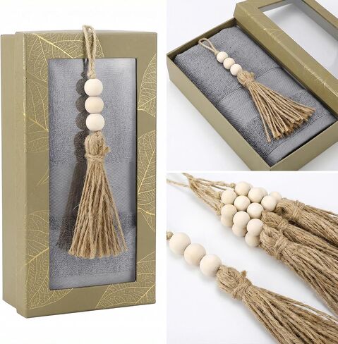 40 Pack Jute Tassels with Wood Beads, Tassels for Crafts, Natural Jute Rope and Wood Bead for Crafts, Bookmark Tassels,Tassels for Decoration​ DIY Craft Garland, Home Wedding Party Boho Decor in Saudi Arabia