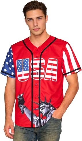 USA Baseball Jersey for Men American Flag Statue of Liberty USA Eagle America Shirts Sports Uniform in Saudi Arabia