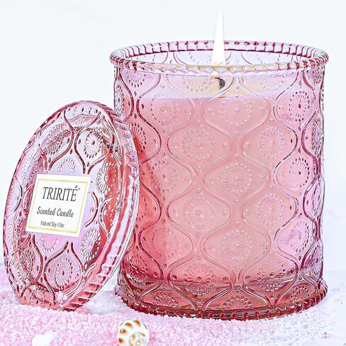 Pink Sands Scented Candle, Melon & Osmanthus Jar Candle Natural Soy Candles for Home Scented, 60 Hour Candle in Glass for Women, Friends, Family, Colleagues in Saudi Arabia