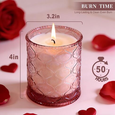 Pink Sands Scented Candle, Melon & Osmanthus Jar Candle Natural Soy Candles for Home Scented, 60 Hour Candle in Glass for Women, Friends, Family, Colleagues in Saudi Arabia