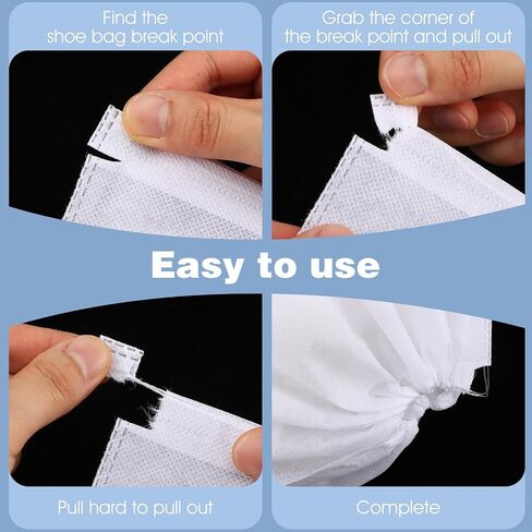 100 Pcs 15.7" x 23.6" Thickened Large Dust Bags for Shoes, Handbags, and Travel Storage, Non-Woven Fabric Shoe Bags, Portable Storage Organizer for Closet, Boots, and Accessories in Saudi Arabia