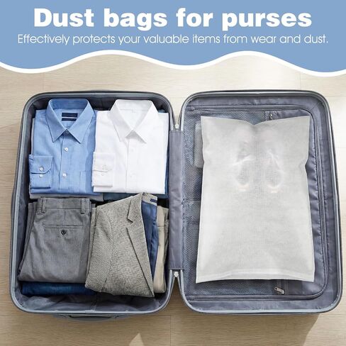 100 Pcs 15.7" x 23.6" Thickened Large Dust Bags for Shoes, Handbags, and Travel Storage, Non-Woven Fabric Shoe Bags, Portable Storage Organizer for Closet, Boots, and Accessories in Saudi Arabia