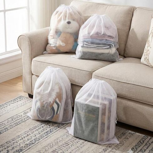 100 Pcs 15.7" x 23.6" Thickened Large Dust Bags for Shoes, Handbags, and Travel Storage, Non-Woven Fabric Shoe Bags, Portable Storage Organizer for Closet, Boots, and Accessories in Saudi Arabia