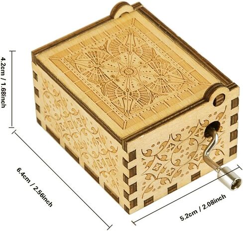 Muzero Music Box Birthday Gift for Women, Happy Birthday Gifts for Daughter Son Wife Friends Girlfriend Mom Sister Wooden Hand Crank Musical Box Play Happy Birthday to You in Saudi Arabia