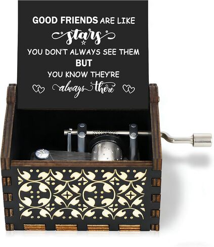 Muzero Music Box Birthday Gift for Women, Happy Birthday Gifts for Daughter Son Wife Friends Girlfriend Mom Sister Wooden Hand Crank Musical Box Play Happy Birthday to You in Saudi Arabia