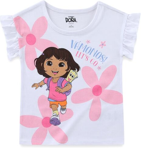 Nickelodeon Dora the Explorer Girls Short Sleeve T-Shirt and Shorts Set for Toddler and Big Kids in Kuwait
