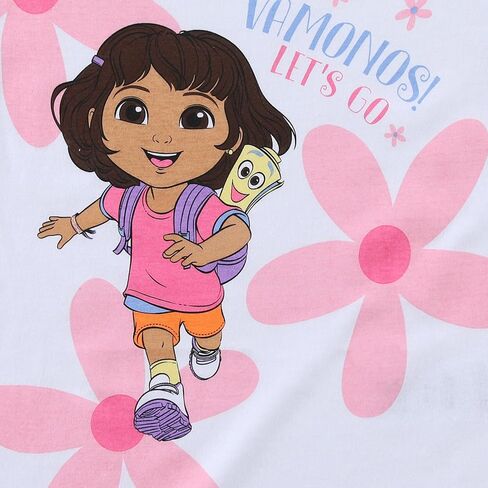 Nickelodeon Dora the Explorer Girls Short Sleeve T-Shirt and Shorts Set for Toddler and Big Kids in Kuwait