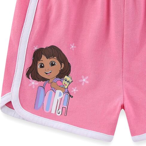 Nickelodeon Dora the Explorer Girls Short Sleeve T-Shirt and Shorts Set for Toddler and Big Kids in Kuwait
