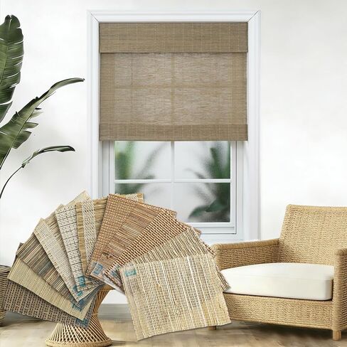 Cordless Woven Roman Shades Fabric Sample(Series A1-H) in Saudi Arabia