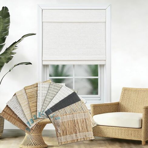 Cordless Woven Roman Shades Fabric Sample(Series A1-H) in Saudi Arabia