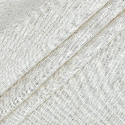 Everyday Celebration Soft Linen Blend Cordless Relaxed Roman Shade, European Classic Light Filtering Window Treatment for Home, 34" W x 64" H, Natural in Kuwait