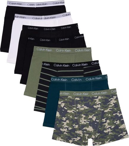 Calvin Klein Kids Boys' Modern Cotton Boxer Brief Underwear 8-Pack, Basic Camo Pack, X-Small in Kuwait