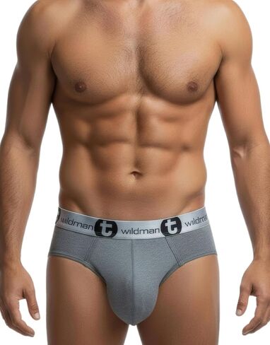 Wildmant Modal Big Boy Pouch Brief Silver Gray in Kuwait
