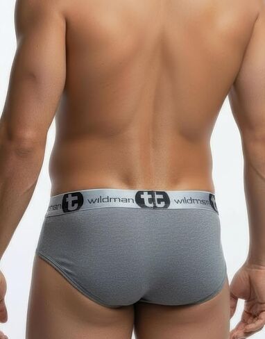 Wildmant Modal Big Boy Pouch Brief Silver Gray in Kuwait