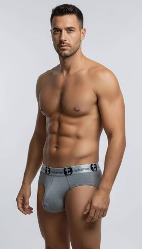 Wildmant Modal Big Boy Pouch Brief Silver Gray in Kuwait