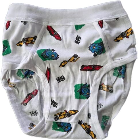 Assorted Pattern Boy's Briefs, Cotton Blend, 6 Pairs, Made in Taiwan in Saudi Arabia