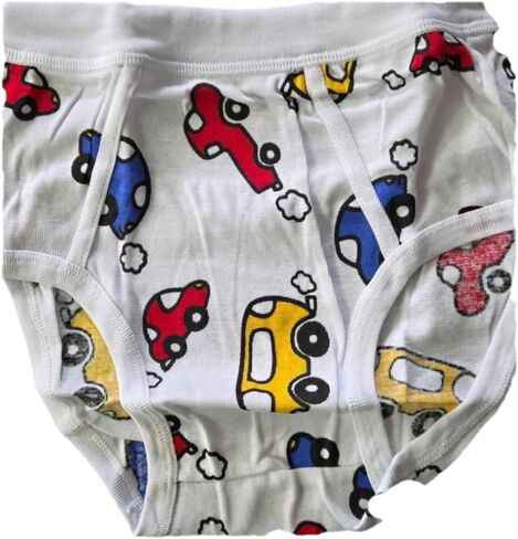 Assorted Pattern Boy's Briefs, Cotton Blend, 6 Pairs, Made in Taiwan in Saudi Arabia
