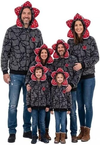 جاكيت أطفال للمراهقين D-Demogorgon للبالغين من الجنسين، جاكيت تنكري وحش، زي كرنفال خيالي، سترات مضحكة للأزواج in Kuwait