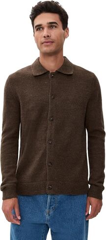 RHYTHM Men's Mohair Button Up Knit in Kuwait