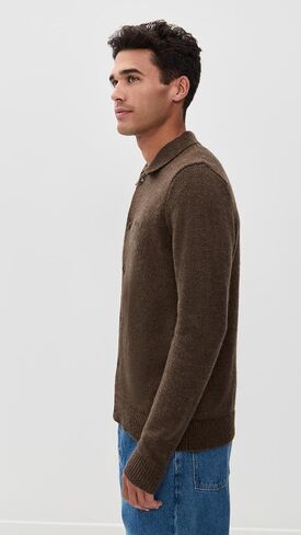 RHYTHM Men's Mohair Button Up Knit in Kuwait