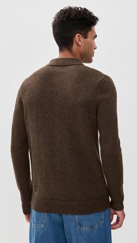 RHYTHM Men's Mohair Button Up Knit in Kuwait