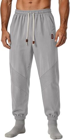 Men's Sweatpants Loose Fit Joggers Drawstring Elastic Waist Lightweight Lounge Athletic Comfy Pants with Pockets in Kuwait