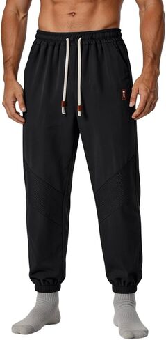 Men's Sweatpants Loose Fit Joggers Drawstring Elastic Waist Lightweight Lounge Athletic Comfy Pants with Pockets in Kuwait