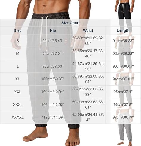 Men's Sweatpants Loose Fit Joggers Drawstring Elastic Waist Lightweight Lounge Athletic Comfy Pants with Pockets in Kuwait