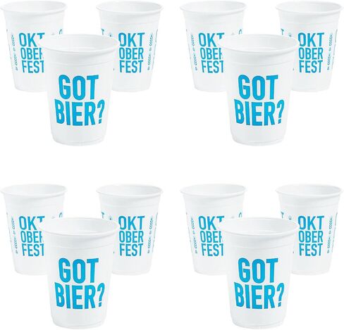 Fun Express Oktoberfest Got Bier Disposable Plastic Cups Bulk 200 Ct in Kuwait