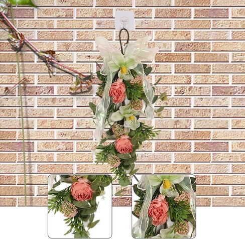 Artificial Floral Swag with Hanging Loop Decoration Spring Wreath Front Door Swag for Birthday Anniversary in Saudi Arabia