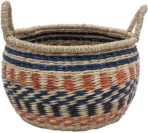 Ashland Multicolor Round Seagrass Basket, Spring Home Decor in Kuwait