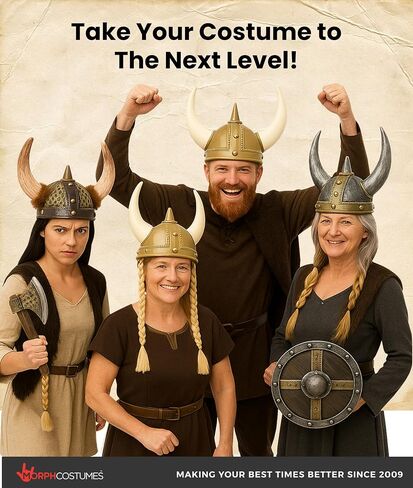 Nicky Bigs Novelties Viking Helmet, Viking Hat, Medieval Helmet, Vikings Hat, Vikings Costume, Barbarian Costume Accessories in Kuwait