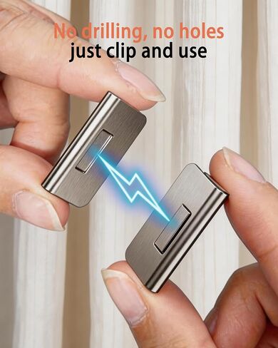 Magnetic Curtain Clips 6-Pair Curtain Magnets Closure Set for Light-Blocking, Minimalist Curtain Clips Suitable for Indoor & Outdoor Curtains in Saudi Arabia