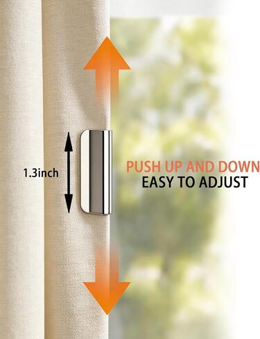 Magnetic Curtain Clips 6-Pair Curtain Magnets Closure Set for Light-Blocking, Minimalist Curtain Clips Suitable for Indoor & Outdoor Curtains in Saudi Arabia