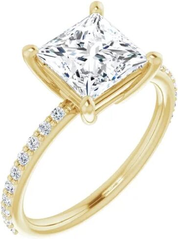 1-3 CT Moissanite Solitaire Engagement Ring 925 Silver, 10K/14K/18K Solid Gold | Christmas Gifts Anniversary Ring for Women | Size 4-12 in Saudi Arabia