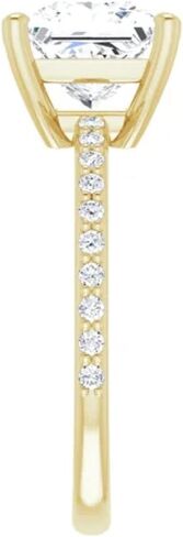 1-3 CT Moissanite Solitaire Engagement Ring 925 Silver, 10K/14K/18K Solid Gold | Christmas Gifts Anniversary Ring for Women | Size 4-12 in Saudi Arabia