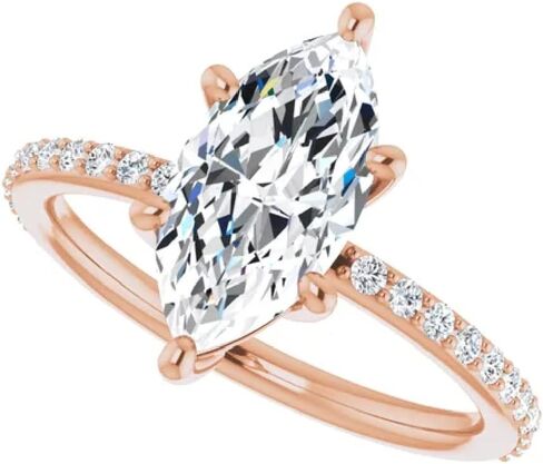 1-3 CT Moissanite Solitaire Engagement Ring 925 Silver, 10K/14K/18K Solid Gold | Christmas Gifts Anniversary Ring for Women | Size 4-12 in Saudi Arabia