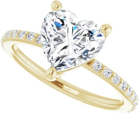 1-3 CT Moissanite Solitaire Engagement Ring 925 Silver, 10K/14K/18K Solid Gold | Christmas Gifts Anniversary Ring for Women | Size 4-12 in Saudi Arabia