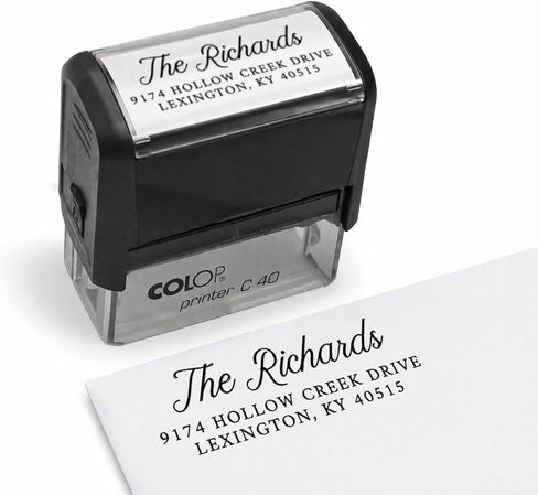 Custom Return Address Stamp - Personalized Self-Inking Stamp | Choose from Multiple Designs | Custom Address Rubber Stamper | Stamps for Mailing | Self Inked Return Stamps | Evrest Press in Saudi Arabia