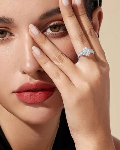 Moissanite Rings for Women Lucky Rings Four Leaf Clover Ring Sterling Silver Promise Engagement Anniversary Bands D Color VVS1 Moissanite Jewelry Lucky Gifts for Her in Saudi Arabia