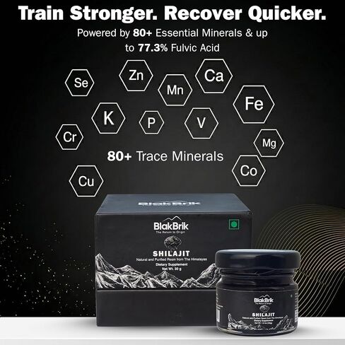 Pure Himalayan Shilajit Resin, High Potency - 77% Fulvic Acid, 80+ Trace Minerals, Supports Energy Boost & Immune Support, Lab Tested for Purity, Pack of 1, 60 Servings of 500 mg in Saudi Arabia