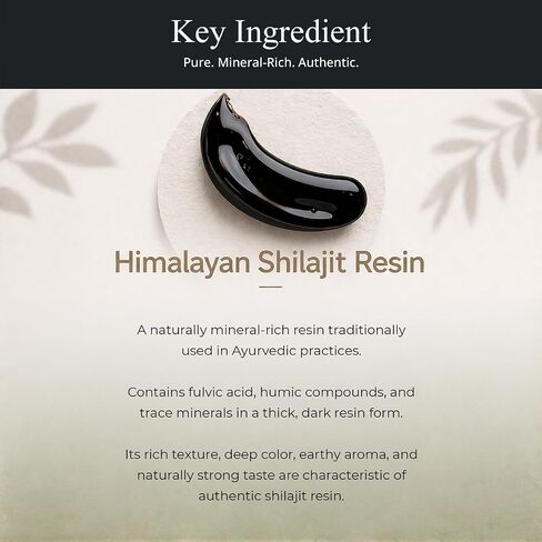 AARAAM Himalayan Shilajit Resin, 30g, Raw Shilajit Resin with 75%+ Fulvic Acid and 85+ Trace Minerals, Third-Party Lab Tested in Kuwait