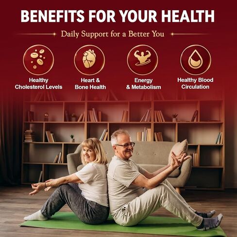 Red Yeast Rice 1200mg with CoQ10 Supplement, 11-In-1 Advanced Heart Health & Healthy Cholesterol Formula | Contain Vitamin D3, K2, Bergamot & Hawthorn | No Citrinin, NON-GMO, 120 Vegan Capsules in Saudi Arabia