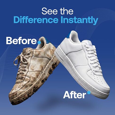 Shoe Cleaner Kit | Sneaker Cleaner (4 oz) with & Bristle Brush, Up to 100+ Washes, for All Washable Shoe Types in Saudi Arabia