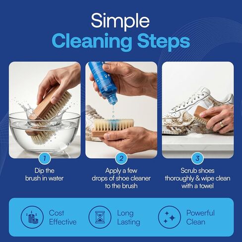 Shoe Cleaner Kit | Sneaker Cleaner (4 oz) with & Bristle Brush, Up to 100+ Washes, for All Washable Shoe Types in Saudi Arabia