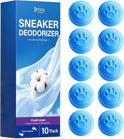Jevvu Shoe Deodorizer Balls, 10 Pack Odor Eliminator for Shoes, Sneakers, Boots, Gym Bags and Lockers in Kuwait