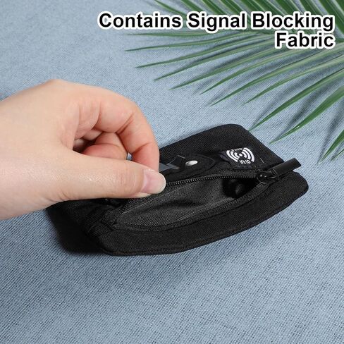 RFID Blocking Clip Stash Pocket, Ultra Thin Anti-Theft Travel Pouch, Compact Hidden Travel Belt Wallet for Cards & Cash Pickpocket Hidden Clips Stash Credit Card Holder for Everyday Carry Traveling in Kuwait