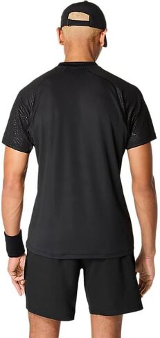 ASICS Men's Match Short Sleeve TOP Night Energy Tennis Apparel in Kuwait