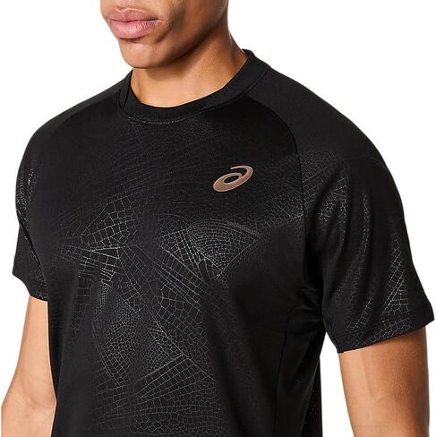 ASICS Men's Match Short Sleeve TOP Night Energy Tennis Apparel in Kuwait