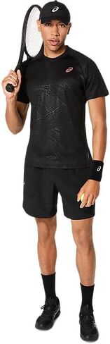 ASICS Men's Match Short Sleeve TOP Night Energy Tennis Apparel in Kuwait